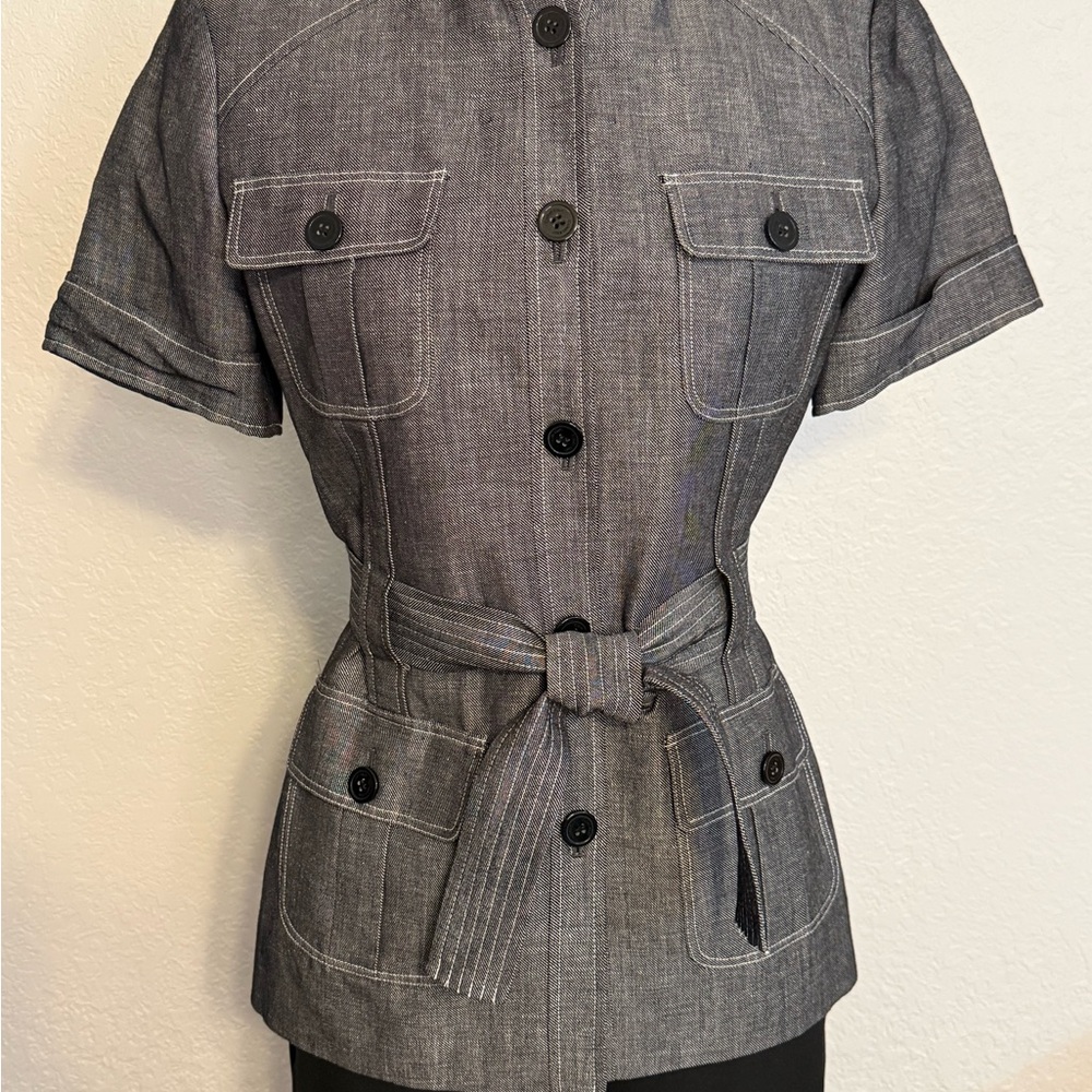Calvin Klein Black Short-Sleeve Utility Jacket